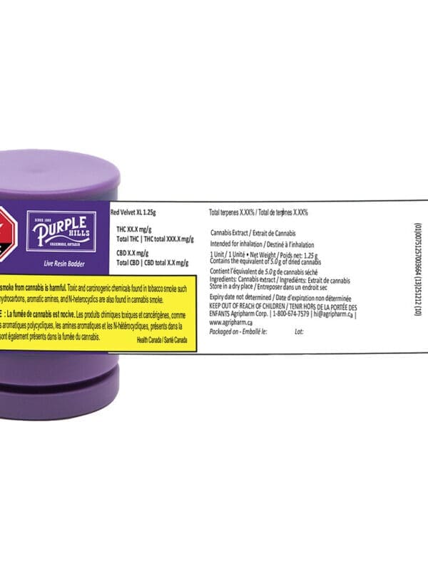 Red Velvet XL Live Resin Badder 1.25g by Purple Hills - Montrose Cannabis