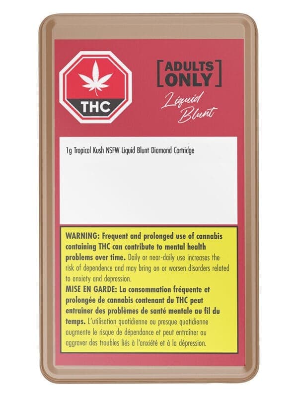 Tropical Kush NSFW Liquid Blunt Diamond 510 Thread Cartridge 1g by Adults Only - Montrose Cannabis