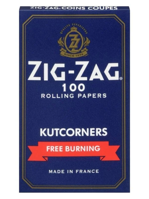 Zig-Zag Blue Kutcorners | 70mm Free-Burning Rolling Papers - Montrose Cannabis
