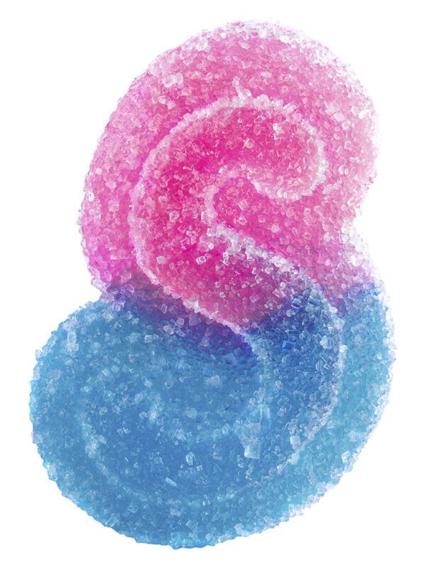 Fully Blasted Blue Raspberry Watermelon 10 Multipack Soft Chews Sourz by Spinach Montrose Cannabis Indica