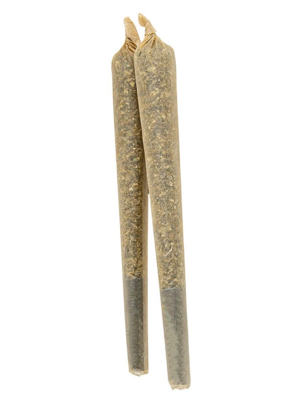 Indica Schmindica Pre-Rolls 2 Pack premium 1g multi-strain indica joints by Crushed and Strains, available for local delivery from Montrose Cannabis.