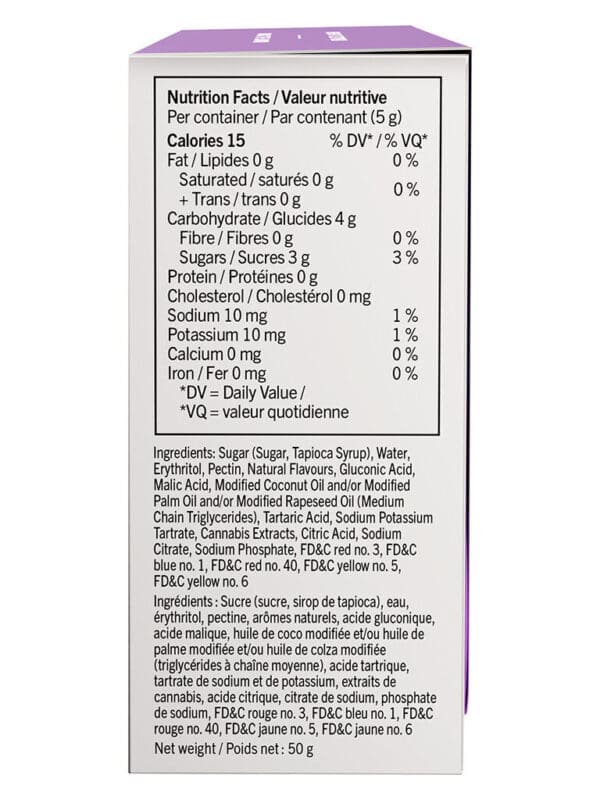 Fully Blasted Peach Passionfruit 10 Pack 1:1 Soft Chews by SOURZ by Spinach. Premium gummies with peach flavor, 100mg THC & CBN at Montrose Cannabis.