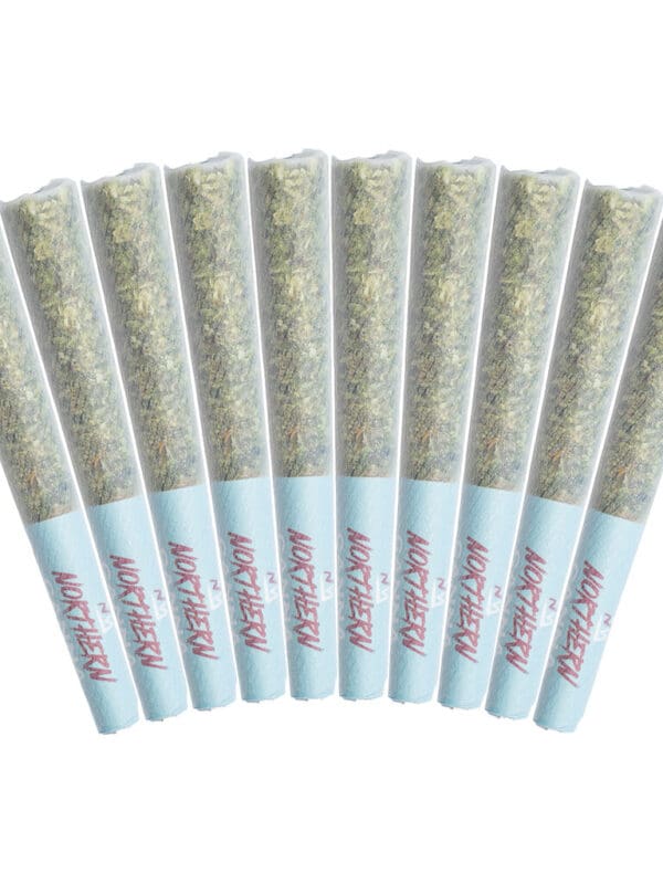 The Collective Pre-Rolls 10 Pack by Northern Canna. Premium 10x0.5g variety pack featuring 4 rotating hybrid craft strains at Montrose Cannabis.
