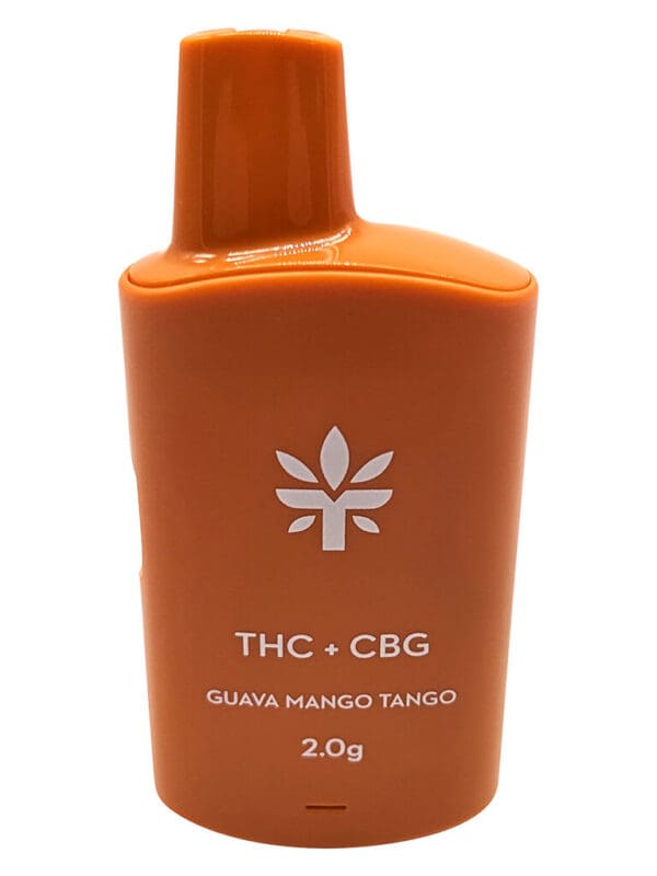 Groove Guava-Mango Tango Disposable Vape by TYTAN. Premium 2g hybrid vapes with a mango-guava flavor, 44-55% THC, and high CBG at Montrose Cannabis.