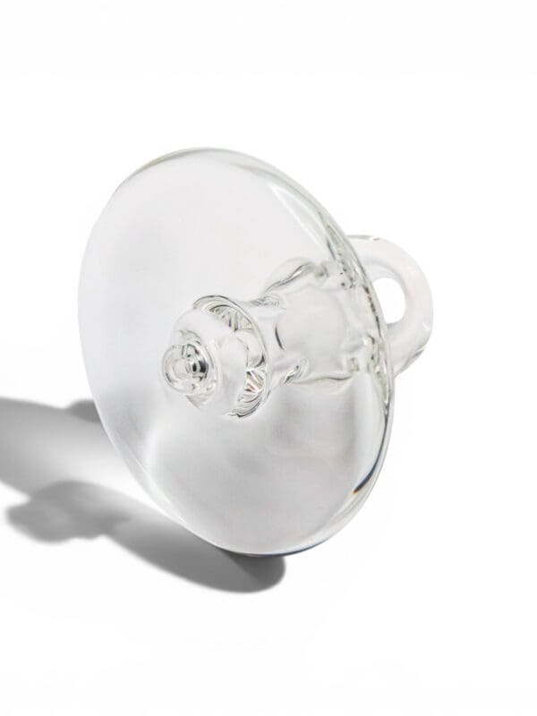 Bottom view of the Terp Trunk directional carb cap showing the polished sealing surface and handmade borosilicate construction.
