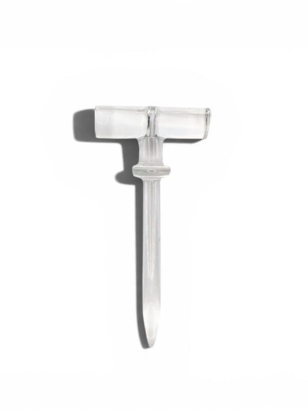 Quave Club Bangers V2 Dab Tool- Quave Club Bangers V2 clear glass dab tool shown from the front with pointed concentrate tip.
