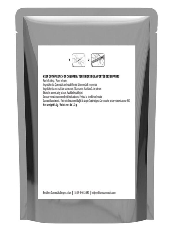 Blue Razz Liquid Diamond 510 Thread Cartridge 1g – Platinum | Montrose