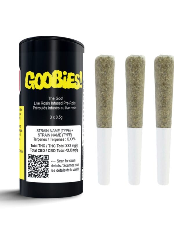GOOBIES! Live Rosin Infused Pre-Rolls 3 Pack by The Goo! Hybrid Montrose Cannabis