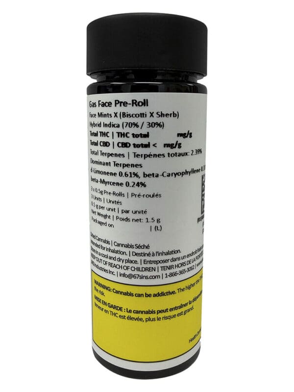 Gas Face Pre-Rolls 3 Pack – Sixty Seven Sins | Montrose