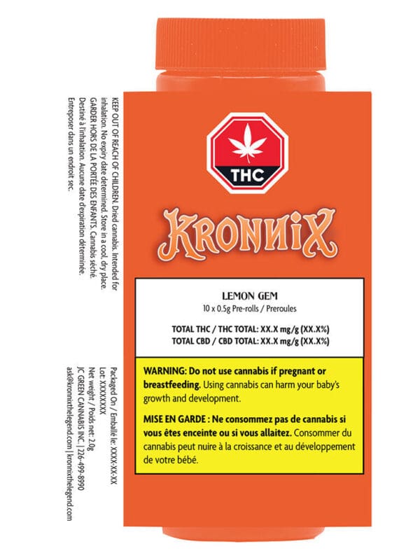 Lemon Gem Pre-Rolls 10 Pack – Kronnix Sativa | Montrose