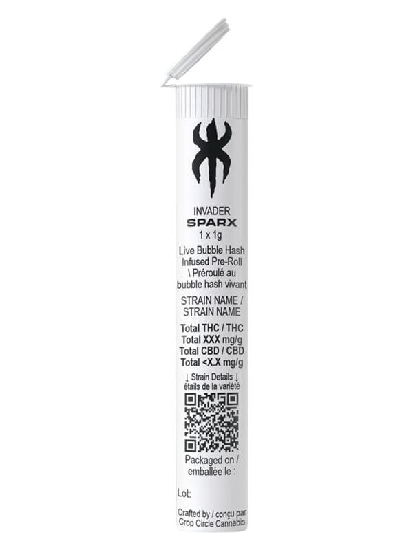 Live Bubble Hash Infused Pre-Roll Single SPARX | Invader | Montrose Cannabis