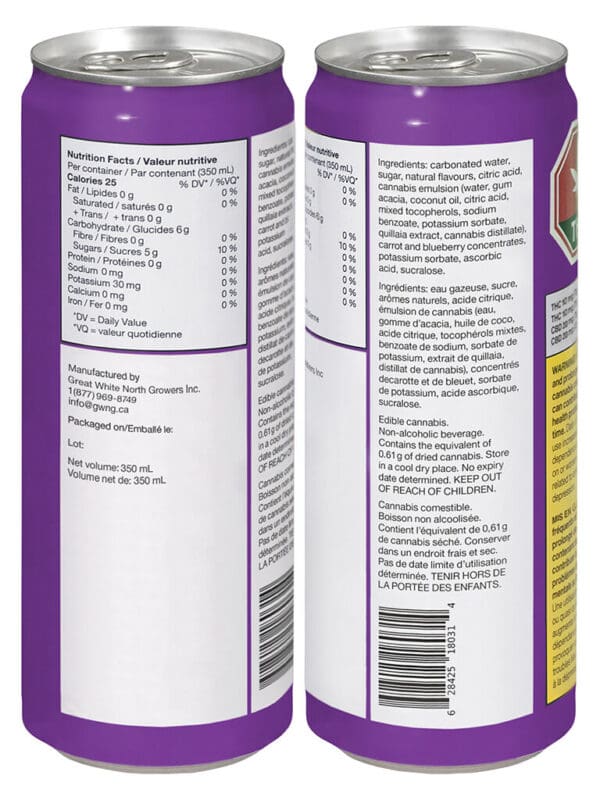 Grape Ginger Lime 350ml – Green Monké | Montrose Cannabis