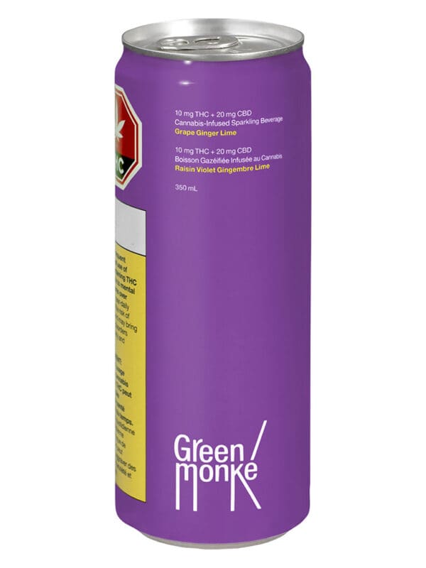 Grape Ginger Lime 350ml – Green Monké | Montrose Cannabis