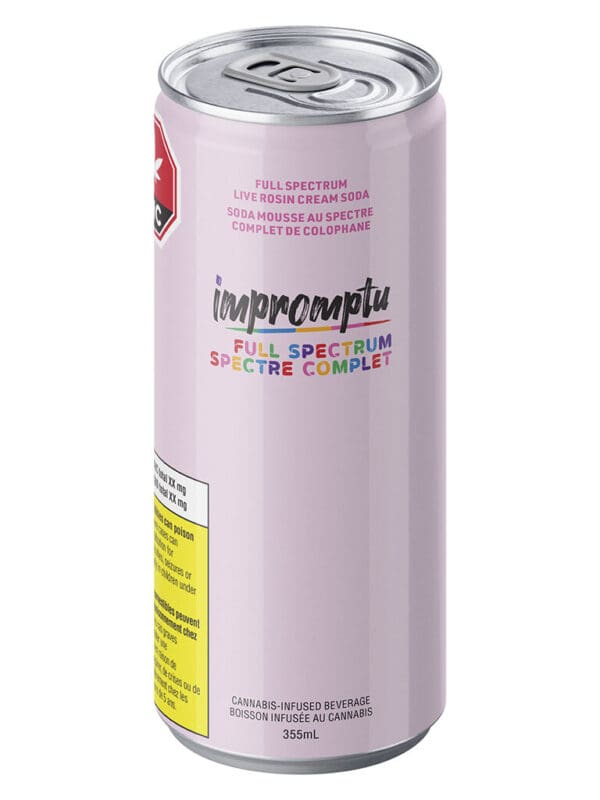 Full Spectrum Live Rosin Cream Soda 355ml – Impromptu | Montrose Cannabis
