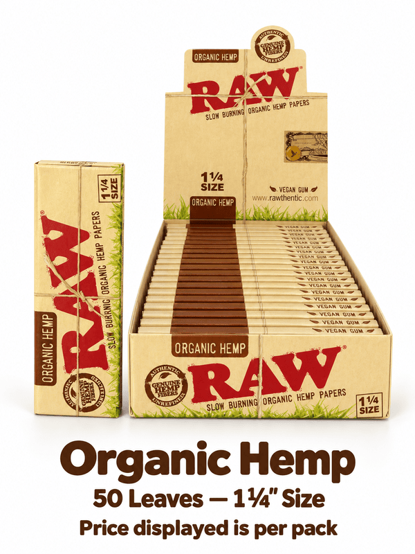 RAW Brand Papers - Organic Hemp- 1 ¼"- 50 Leaves - Image 2