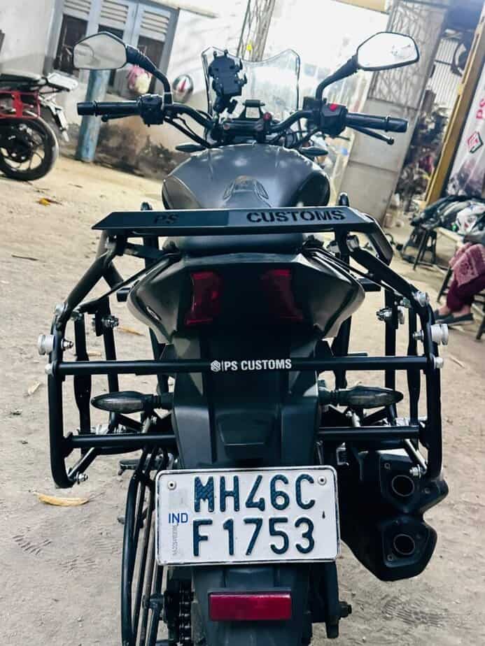 Pannier Stay & Top Rack for Bajaj Dominar 250 / 400 (Heavy-Duty Steel | Touring Ready | Bolt-On Fit | Without Box) - Image 2