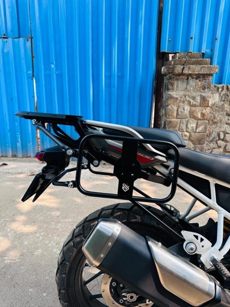 Top Rack with Saddle Stay for TVS Apache RTX 300 (Heavy-Duty Steel | Touring & Luggage Ready | Bolt-On Fit) - Image 2