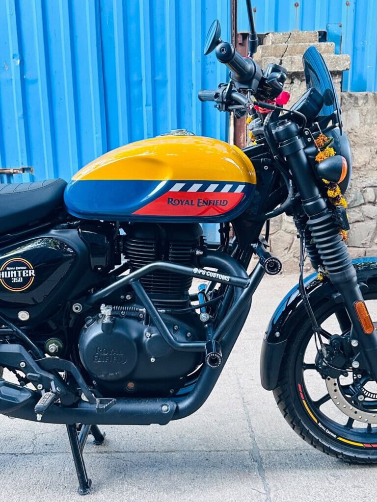 Royal Enfield Hunter 350 Crash Guard with Slider - Image 3