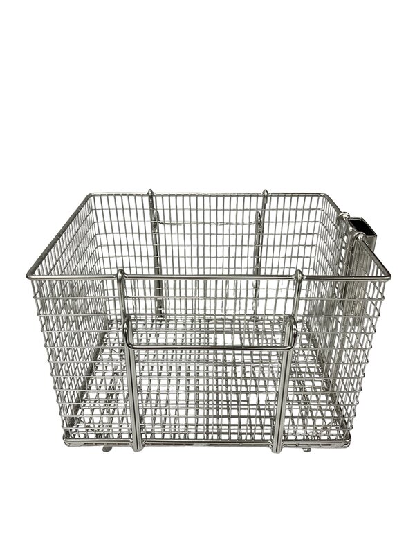 Open Basket, Stainless Steel, Two Side Hooks, No Handle, 333x245x225 (mm)