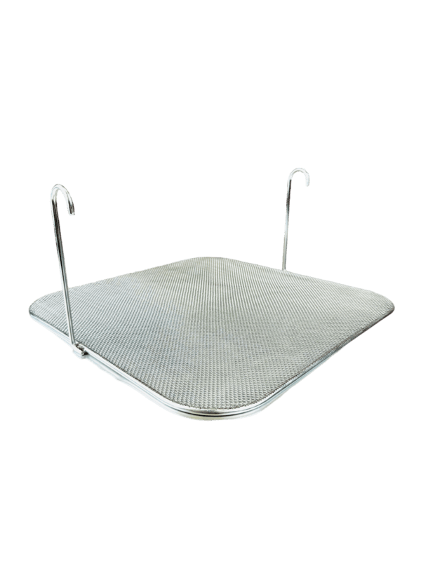 Quality Industries Stainless Steel Sediment Tray, 342mmx342mm Flat Screen, Two Handle
