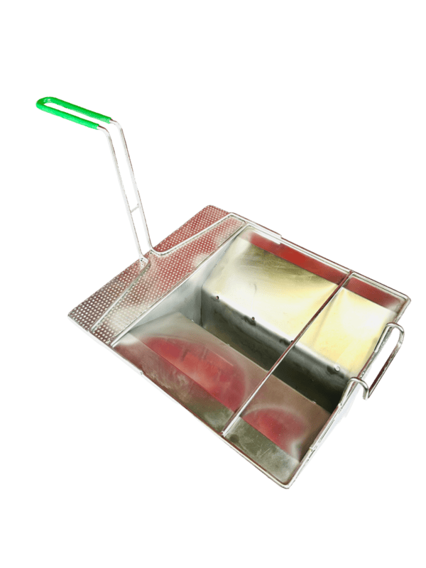 Quality Industries Stainless Steel Sediment Tray, 314mmx355mm, 5mm Holes, Green Handle