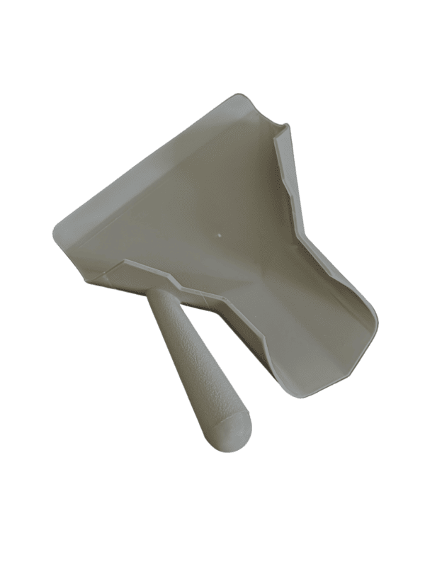 Quality Industries French Fry Scoop, Polymer, Left Hand, Grey