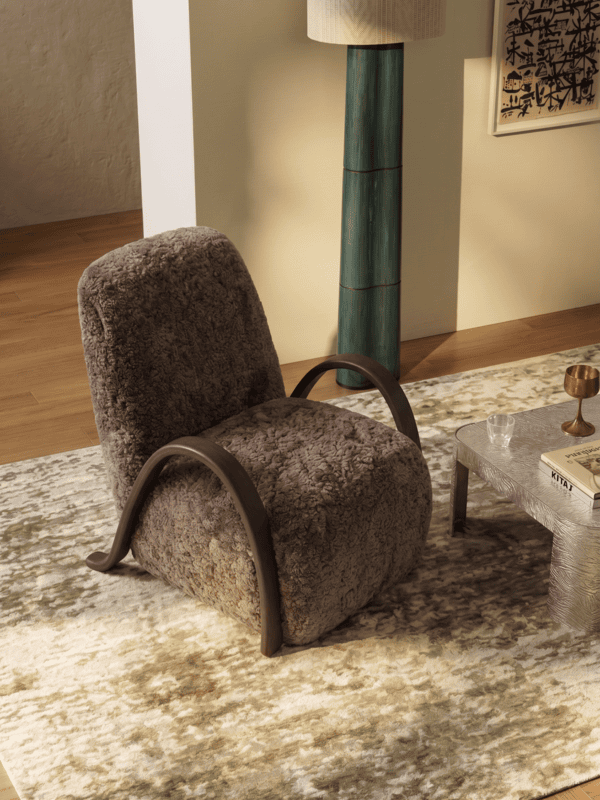 Luxury Cashmere Lounge Chair