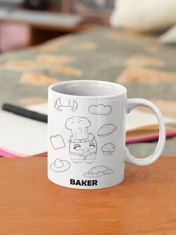 Baker coffee mug funny baking gift for pastry chefs home bakers and cake decorators