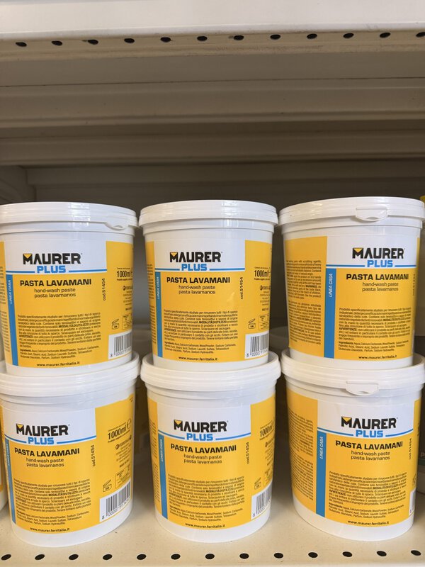 Pasta Lavamani MAURER Plus 1000 ml in Barattolo Detergente Professionale per Sporco Ostinato