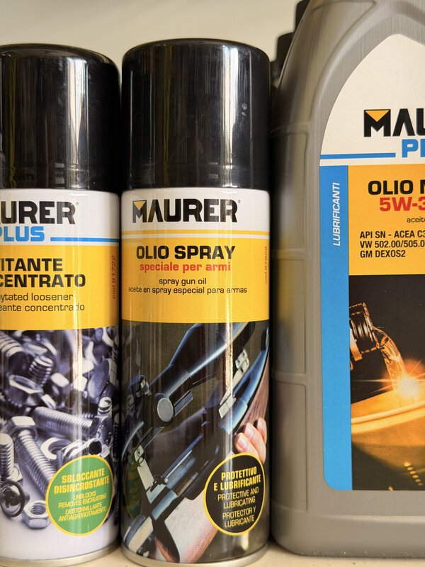 Olio Lubrificante Protettivo per Armi MAURER Spray 200 ml – Antiruggine, Lubrificante e Protettivo