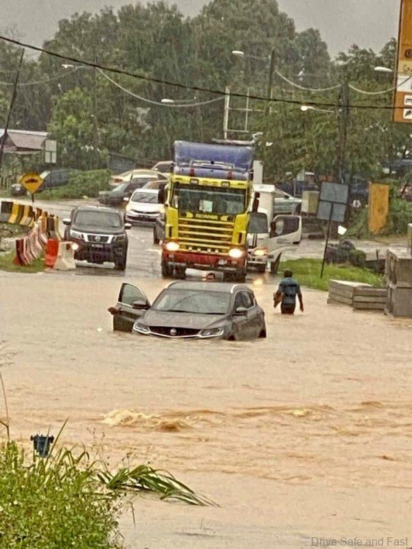 Proton X50 stuck in flood water