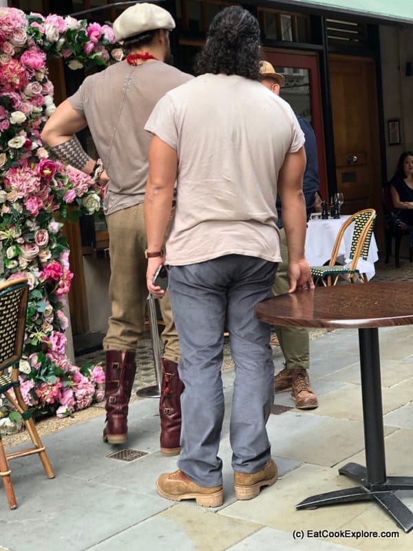 Jason Momoa's red boots at Francos