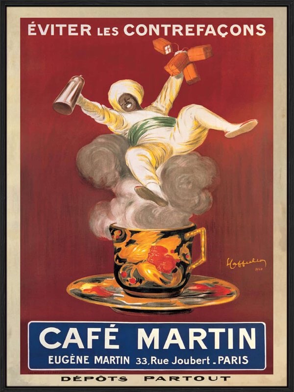 Cafe Martin 1921 - Canvas Gallery Black