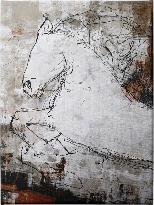 Contour Horse 3 - Unframed Canvas Unframed Canvas
