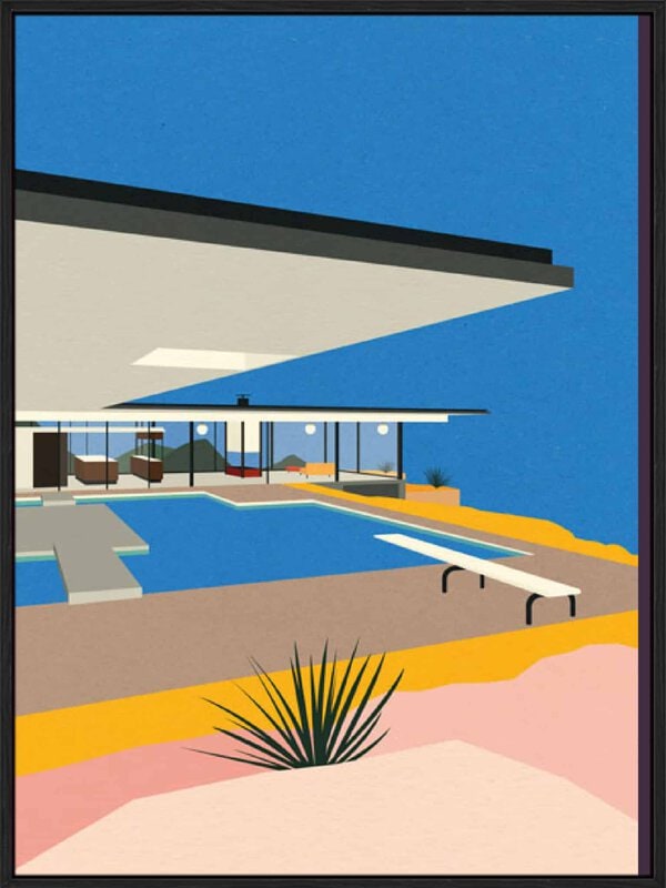 La Stahl House - Canvas Gallery Black