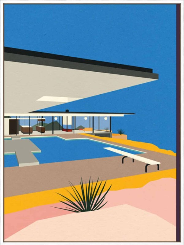 La Stahl House - Canvas Gallery White