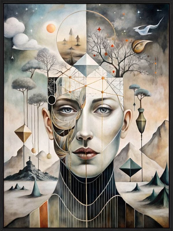 The Divided Self - Canvas Gallery Black