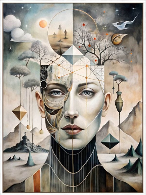 The Divided Self - Canvas Gallery White