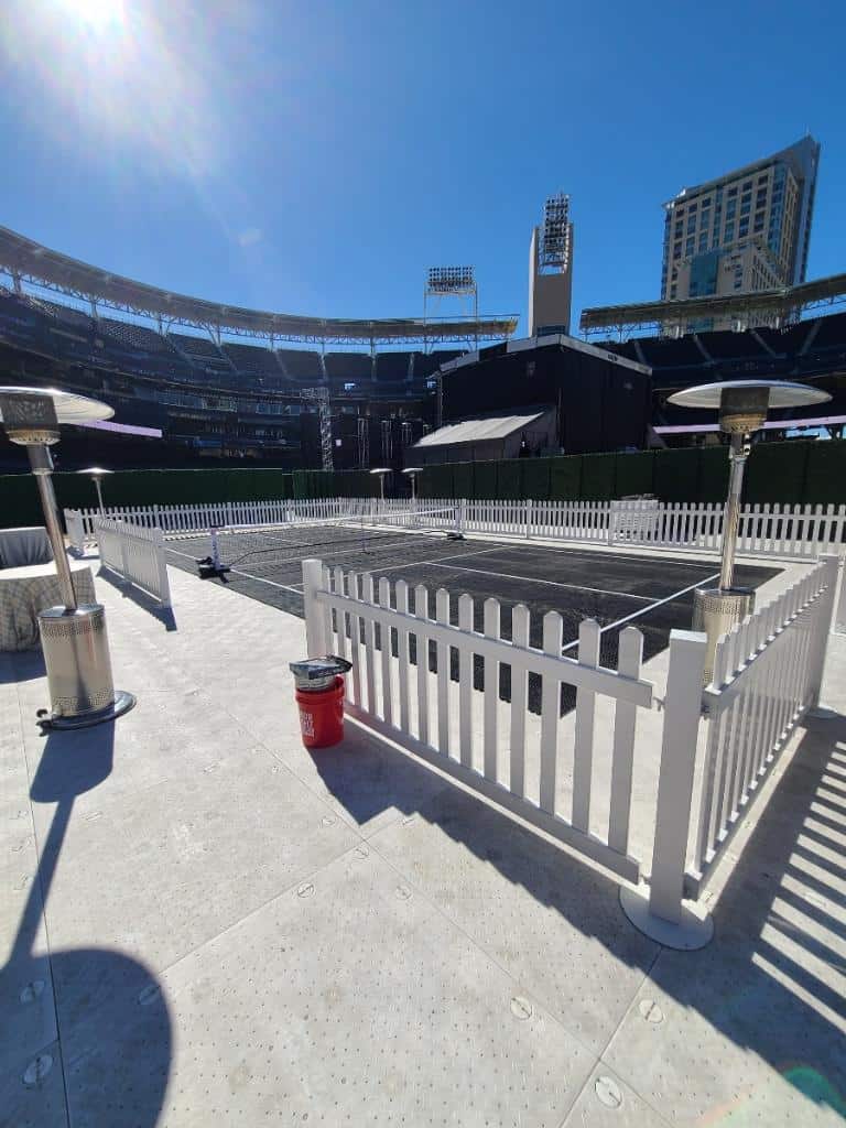 Pickle ball court rental rental for events in Los Angeles, Orange County, and nationwide