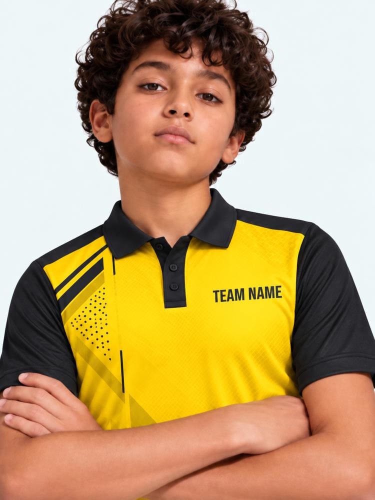 Kids Custom Badminton Jersey — Polo, Half Sleeve - Image 3