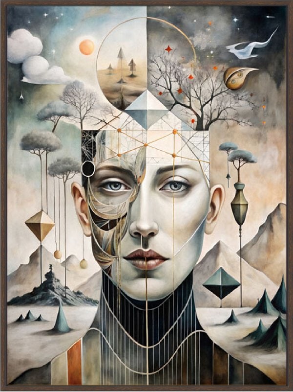 The Divided Self - Canvas Gallery Walnut