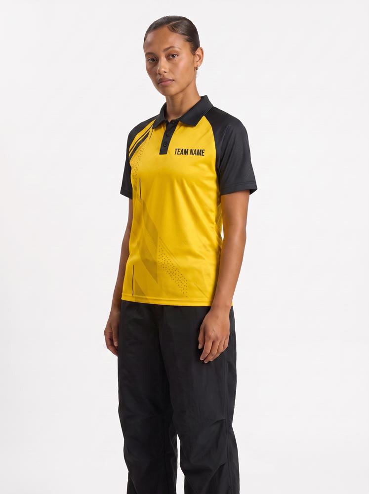 Women's Custom Football Jersey — Polo, Half Sleeve, Raglan - Image 2