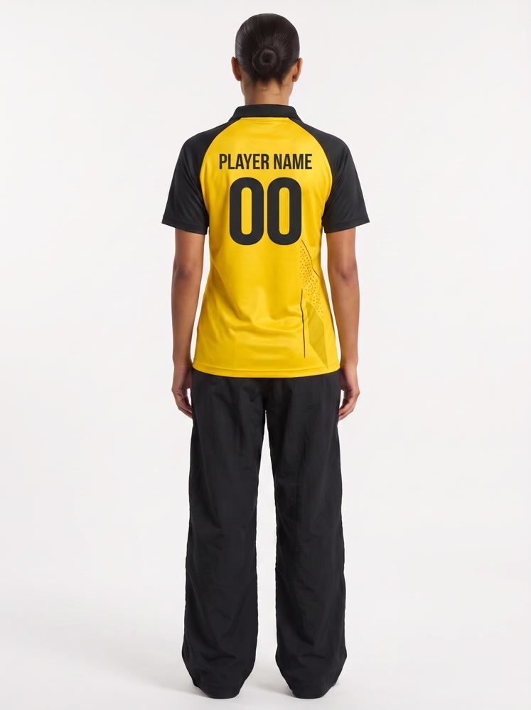 Women's Custom Football Jersey — Polo, Half Sleeve, Raglan - Image 3