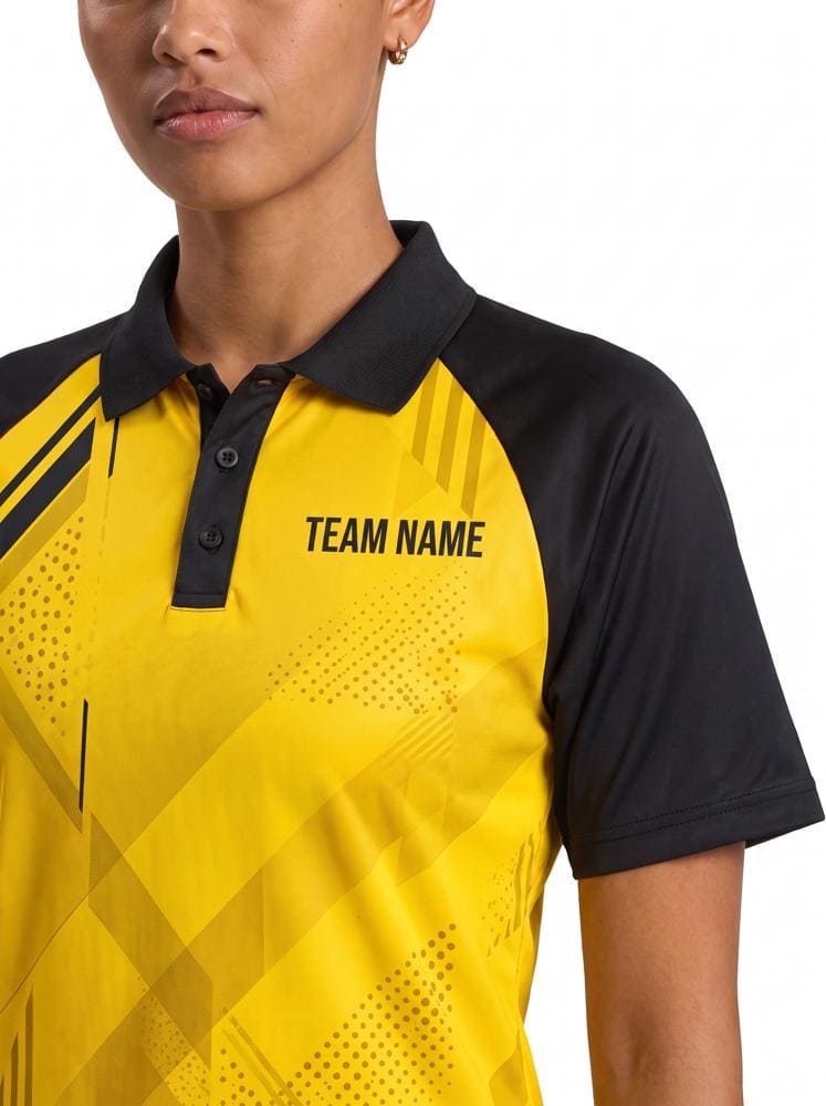 Women's Custom Football Jersey — Polo, Half Sleeve, Raglan - Image 4