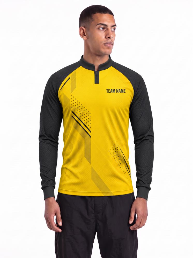 Men's Custom Bikers Jersey — Mandarin Collar, Full Sleeve, Raglan - Image 2