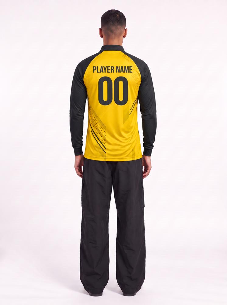 Men's Custom Bikers Jersey — Mandarin Collar, Full Sleeve, Raglan - Image 4