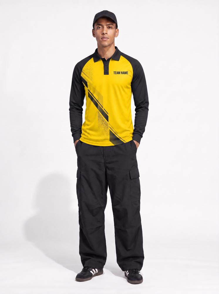 Men's Custom Bikers Jersey — Polo, Full Sleeve, Raglan