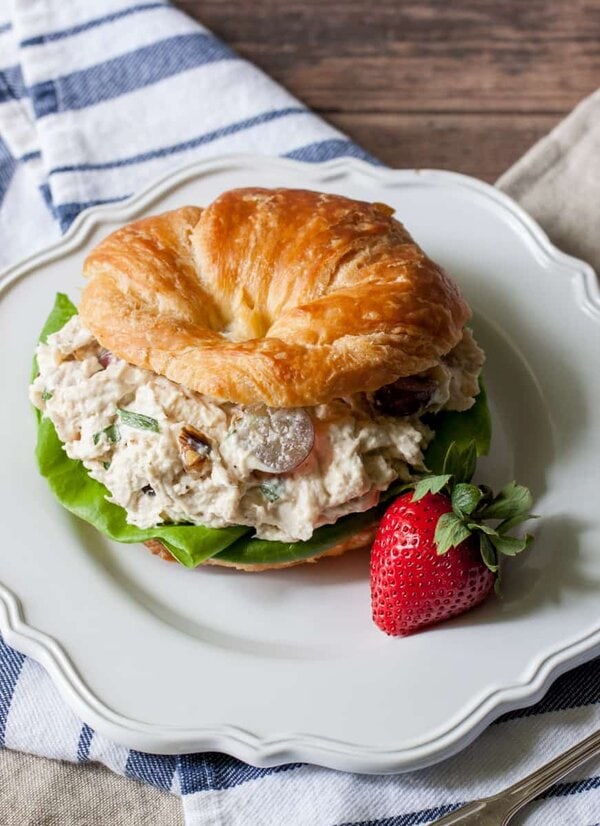 Chicken Salad with Grapes from the side