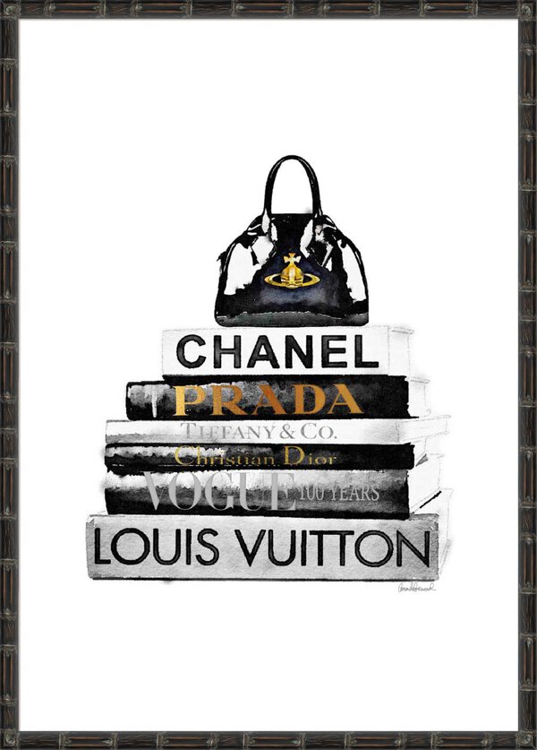 Black Bag Bookstack - 5cm White Border - Image 2