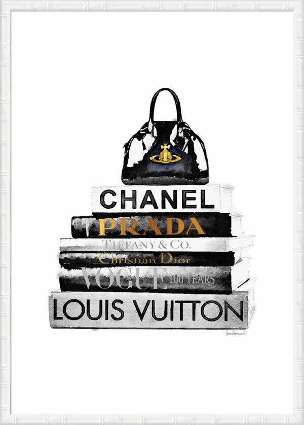 Black Bag Bookstack - 5cm White Border - Image 3